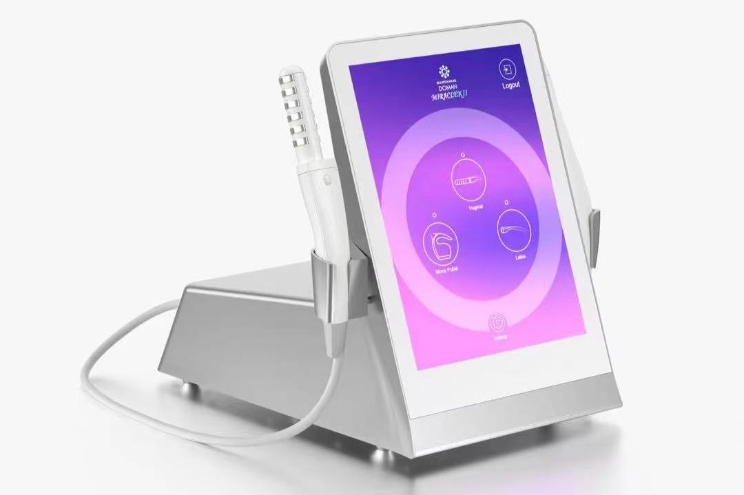 Portable radio frequency hifu beauty instrument for women to clean and tighten skin