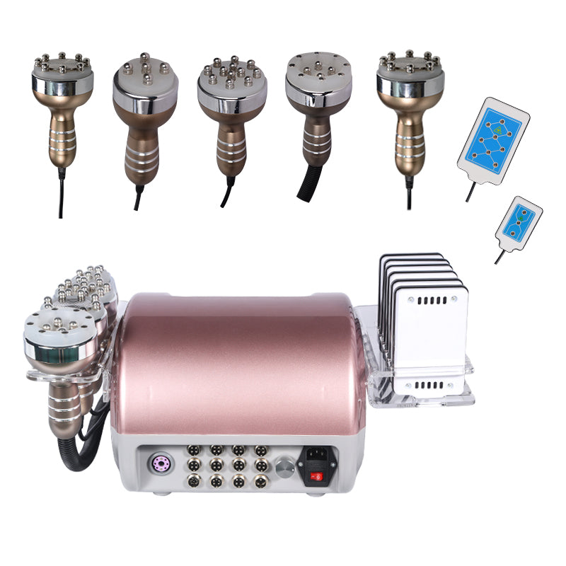 High-end cavitation machine 6-in-1 Rose Gold vacuum cavitation system