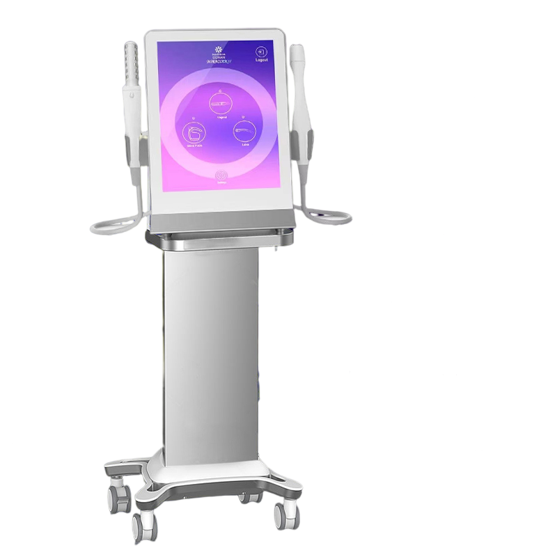 Portable radio frequency hifu beauty instrument for women to clean and tighten skin