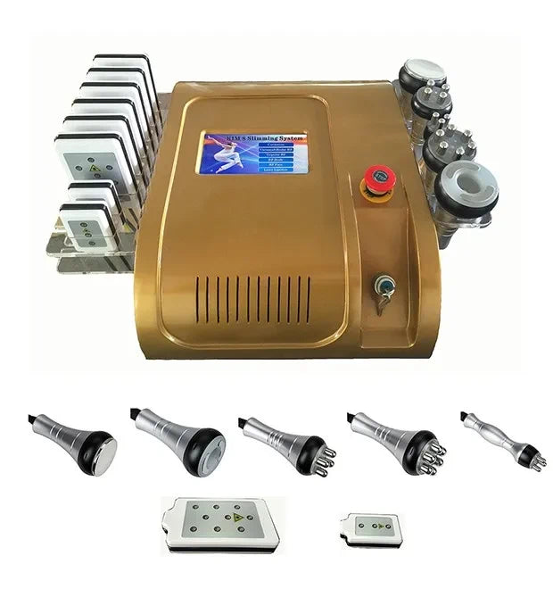 Instrumento disolvente de grasa congelada láser multipolar FR-9001S con RF para tensar la piel, reducir la grasa y eliminar las arrugas