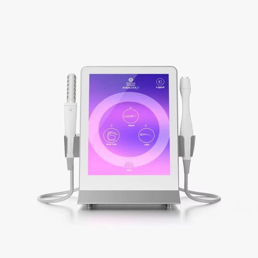 Portable radio frequency hifu beauty instrument for women to clean and tighten skin