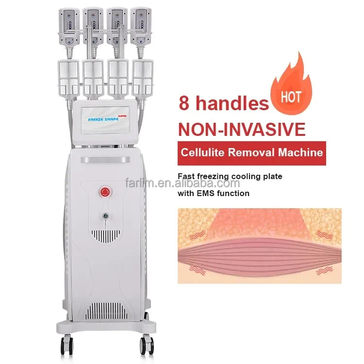 FR-Freeze 8 Cryo EMS RF Slimming Machine for Fat Freezing, Muscle Stimulation & Skin Firming