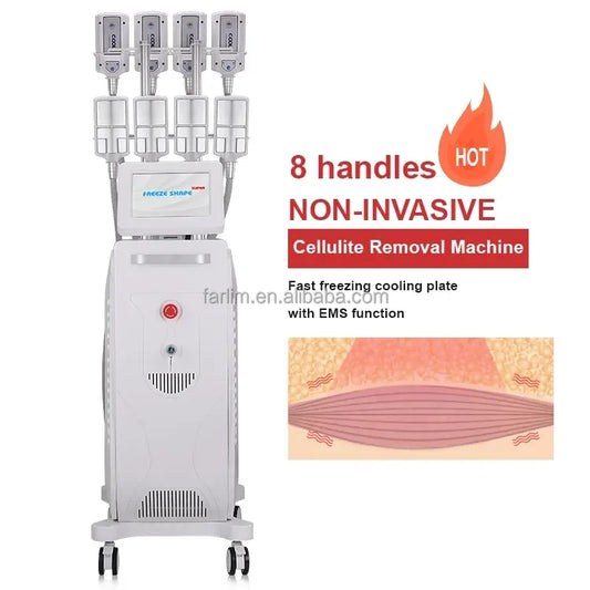 FR-Freeze 8 Cryo EMS RF Slimming Machine for Fat Freezing, Muscle Stimulation & Skin Firming