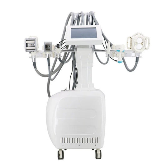 V10 Multifunctional Body Slimming Machine with Cavitation, Rollers, RF Heat & Laser Pads for Contouring & Tightening