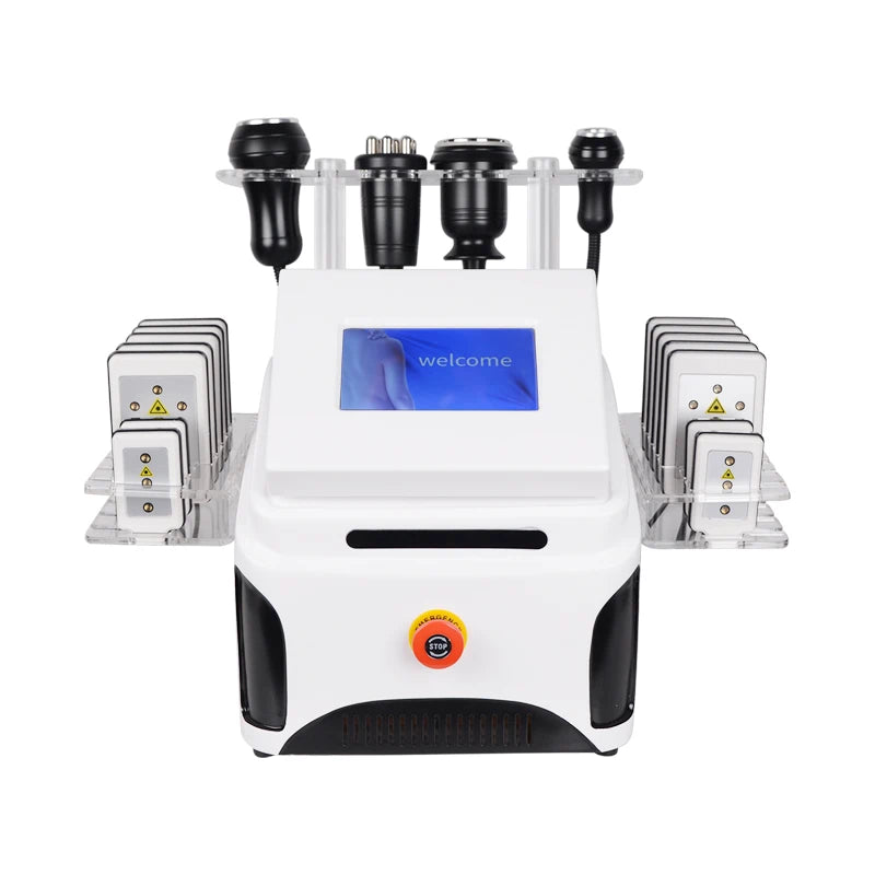 FR-B02 Máquina de cavitación 80K con radiofrecuencia al vacío y láser de diodo para reducción de grasa, adelgazamiento y estiramiento de la piel