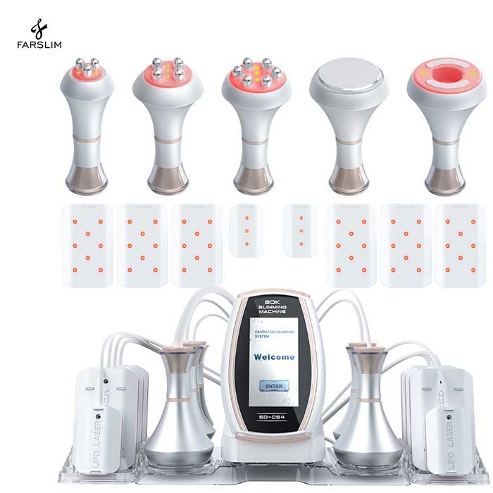 6 in 1 80K Ultrasonic Cavitation Vacuum Radio Frequency Lipolysis Laser Slimming Machine | RF Fat Burning Slimming Machine