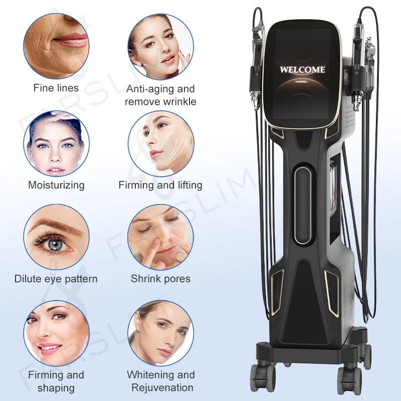 9 In 1 Hydrogen Oxygen Bubble HydroFacial Machine Water Dermabrasion DeepCleansing Skin Rejuvenation Salon