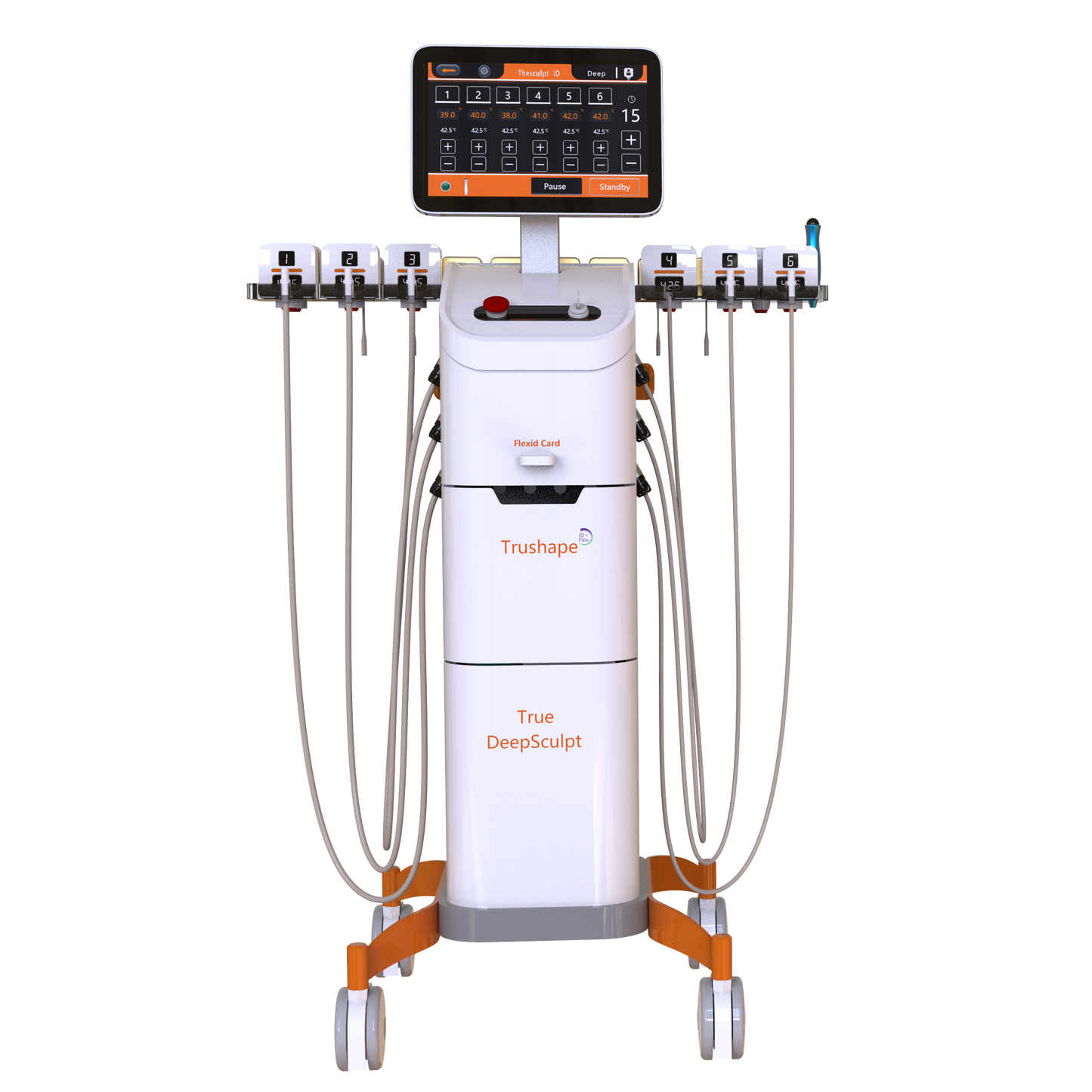 2 in 1 Newangie and RF Trushape Device Radio Frequency Muscle Training Stimulator, Weight Loss and Body Shaping Trusculpt 3D Slimming Machine