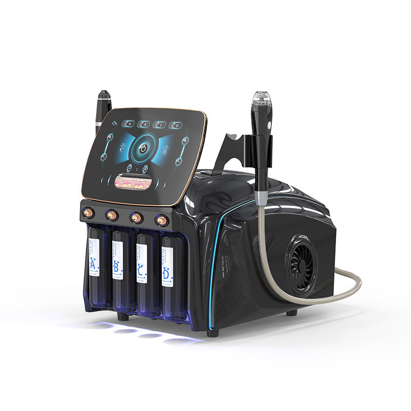Dispositivo de limpieza profunda de poros de doble mango | Máquina facial de burbujas FR-D65 Feishuttle para hidratación y exfoliación