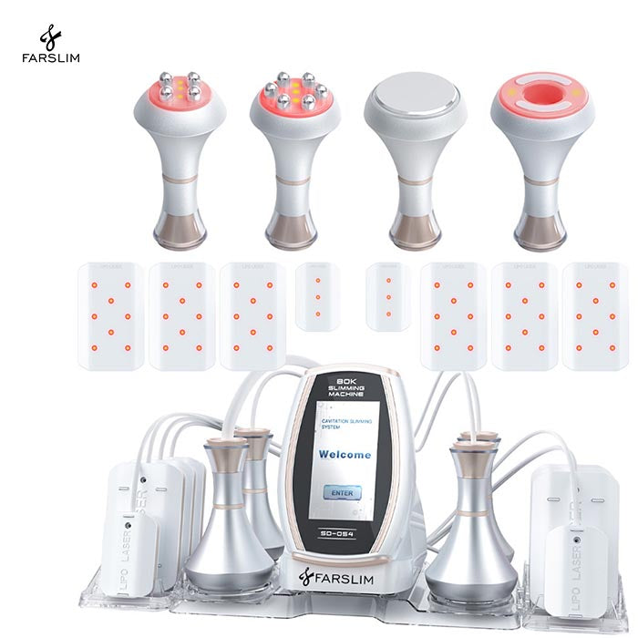 6 in 1 80K Ultrasonic Cavitation Vacuum Radio Frequency Lipolysis Laser Slimming Machine | RF Fat Burning Slimming Machine