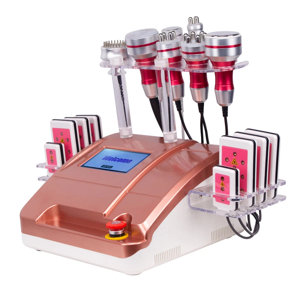FR-677A 5-in-1 Cavitation RF Slimming Machine with Vacuum, Multipolar RF & Laser for Fat Reduction & Body Contouring