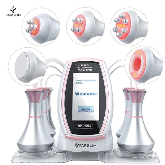 6 in 1 80K Ultrasonic Cavitation Vacuum Radio Frequency Lipolysis Laser Slimming Machine | RF Fat Burning Slimming Machine