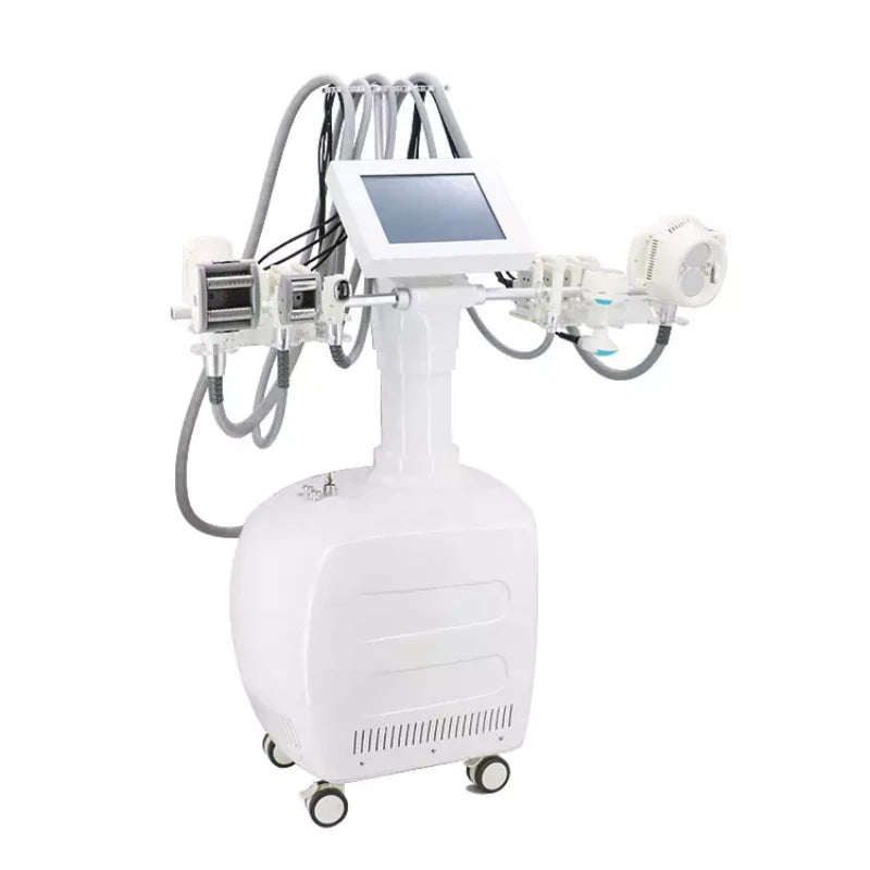V10 Multifunctional Body Slimming Machine with Cavitation, Rollers, RF Heat & Laser Pads for Contouring & Tightening