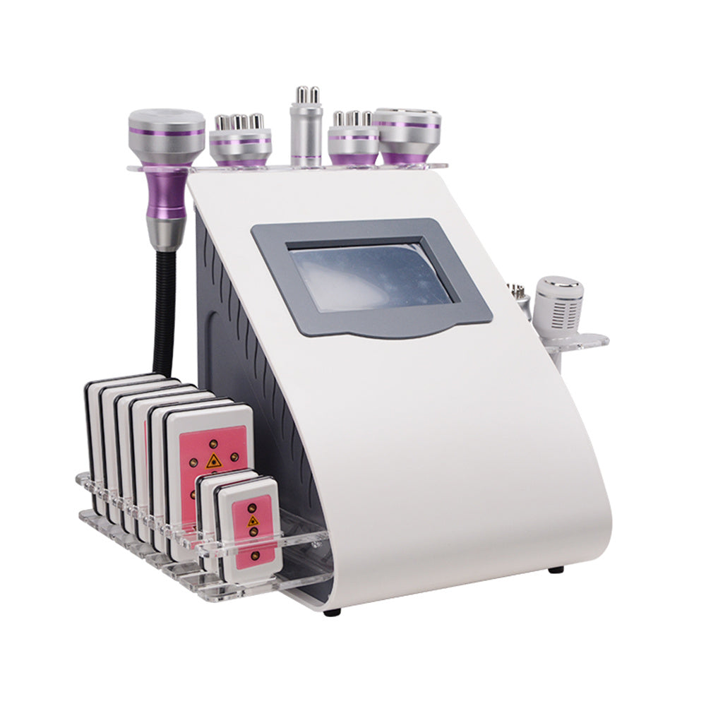 9 in 1 Fat Reduction and Slimming Beauty Device Ultrasonic Vacuum High Frequency System Cavitation Machine Home Care Contour Instrument