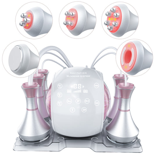 6 in 1 Ultrasonic Cavitation Beauty Machine | OAGG 80K RF Vacuum Fat Elimination Machine | Slimming Burning Anti-Fat Instrument | Face Tightening | Skin Rejuvenation Eye Tightening Lift