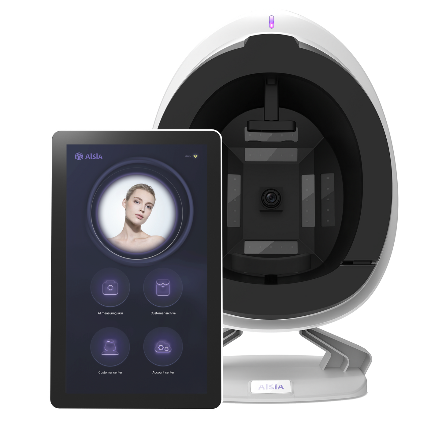 3D AI skin analyzer Intelligent 8 Spectrum and 14 Item Detection  Professional Facial Skin Analysis Detector with LCD Display