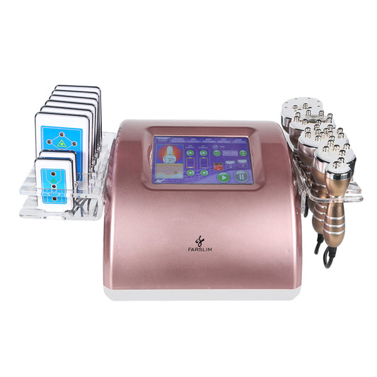 High-end cavitation machine 6-in-1 Rose Gold vacuum cavitation system