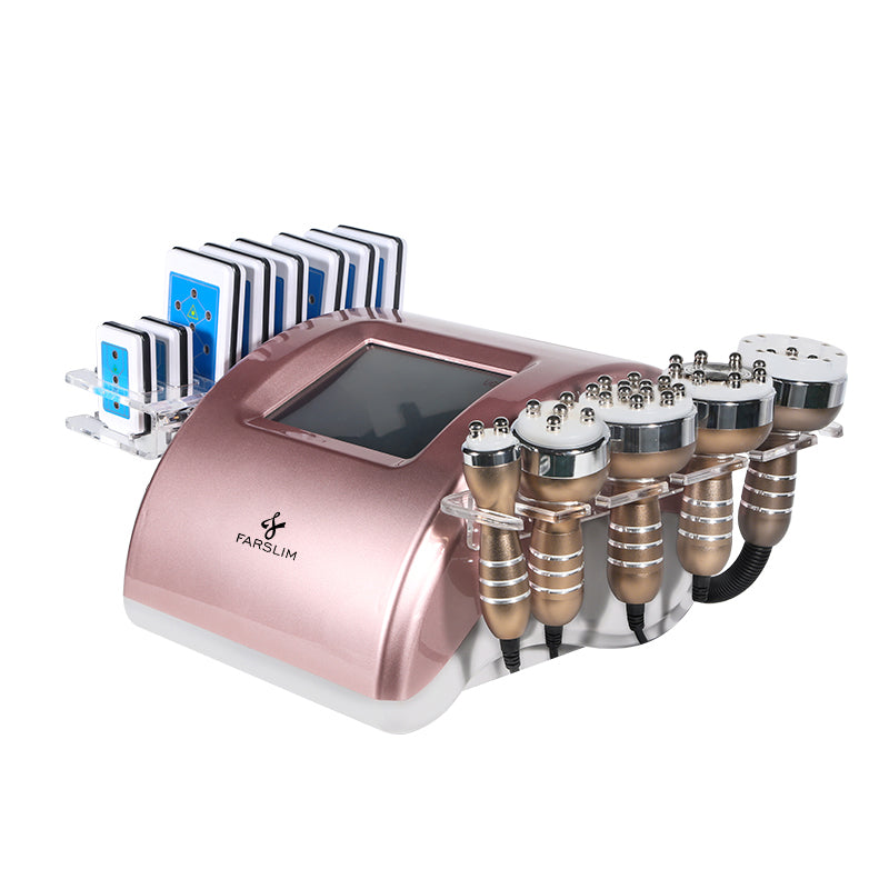 High-end cavitation machine 6-in-1 Rose Gold vacuum cavitation system