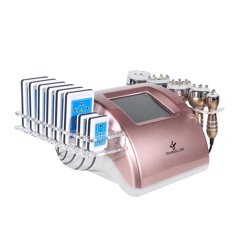 High-end cavitation machine 6-in-1 Rose Gold vacuum cavitation system