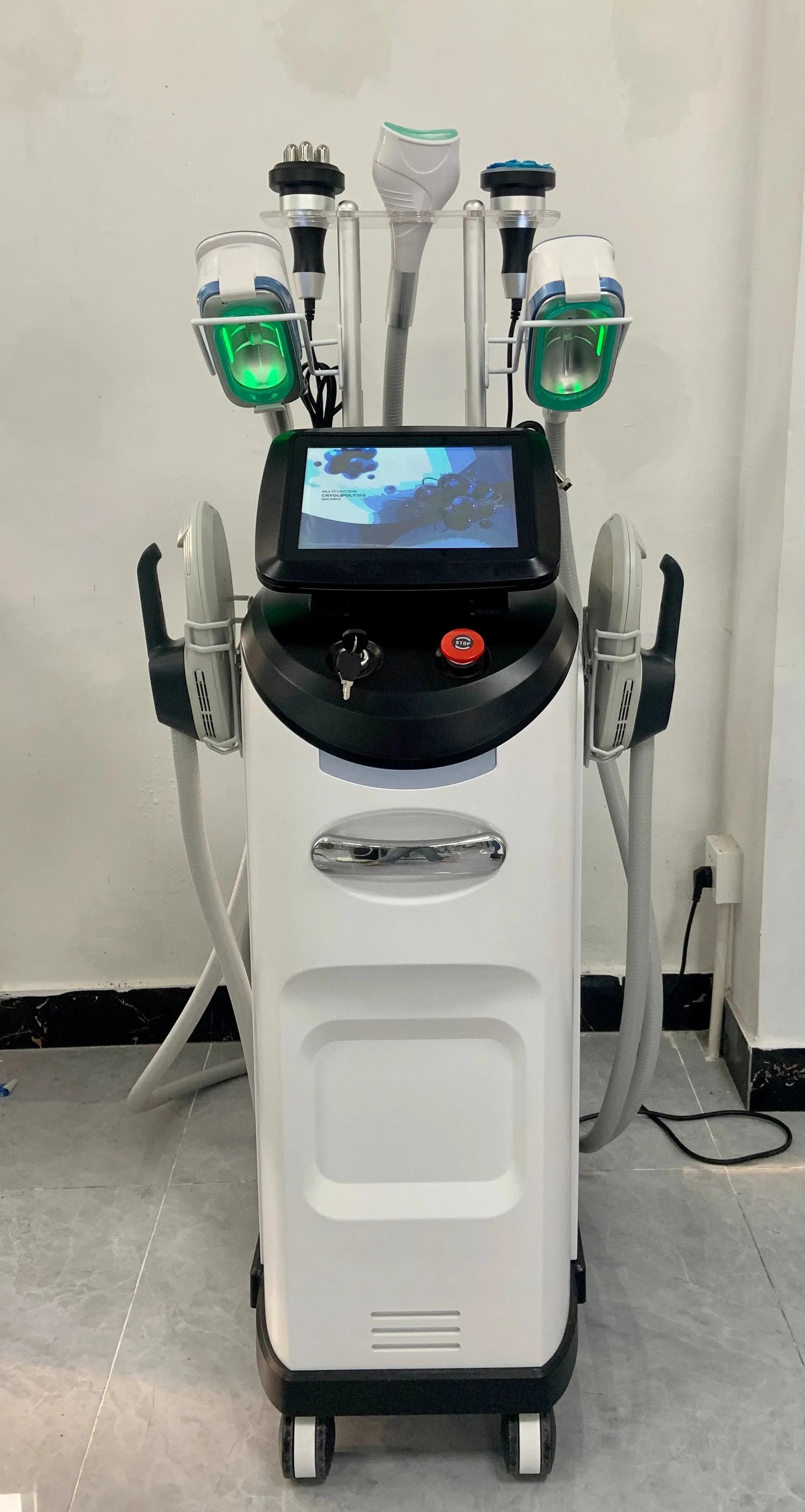 Real FARSLIM LD11 Pro machine front view showing cryolipolysis and HI-EMT applicators.